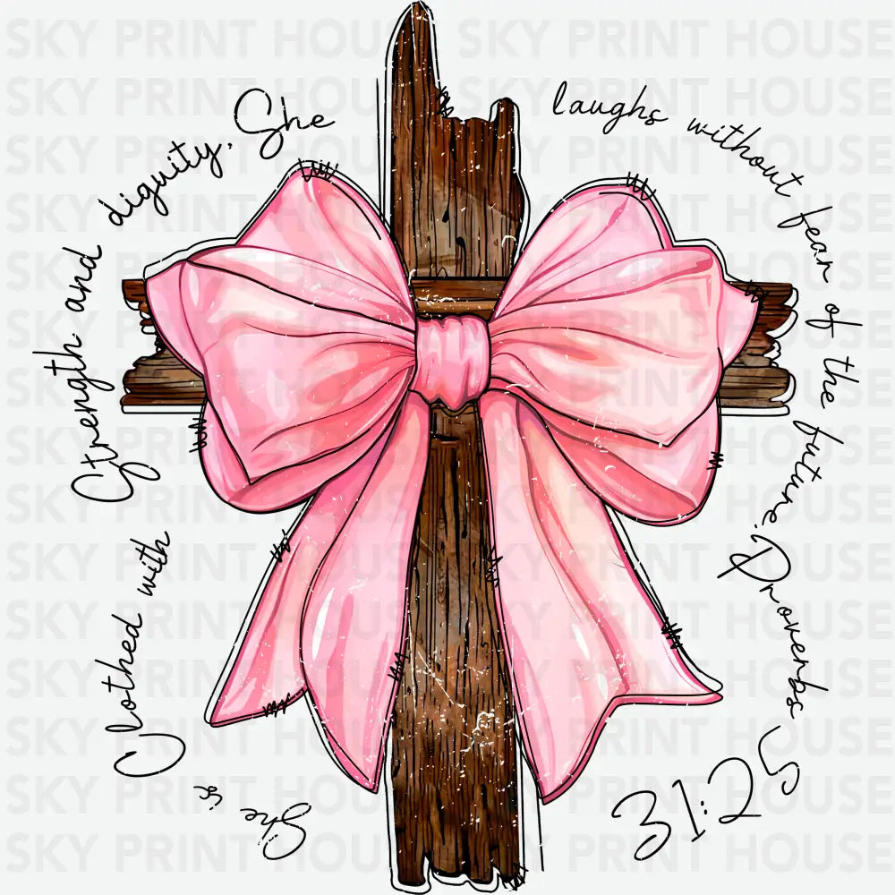 Christmas Faith Inspired Bow - Christmas Ready to Press DTF Transfer