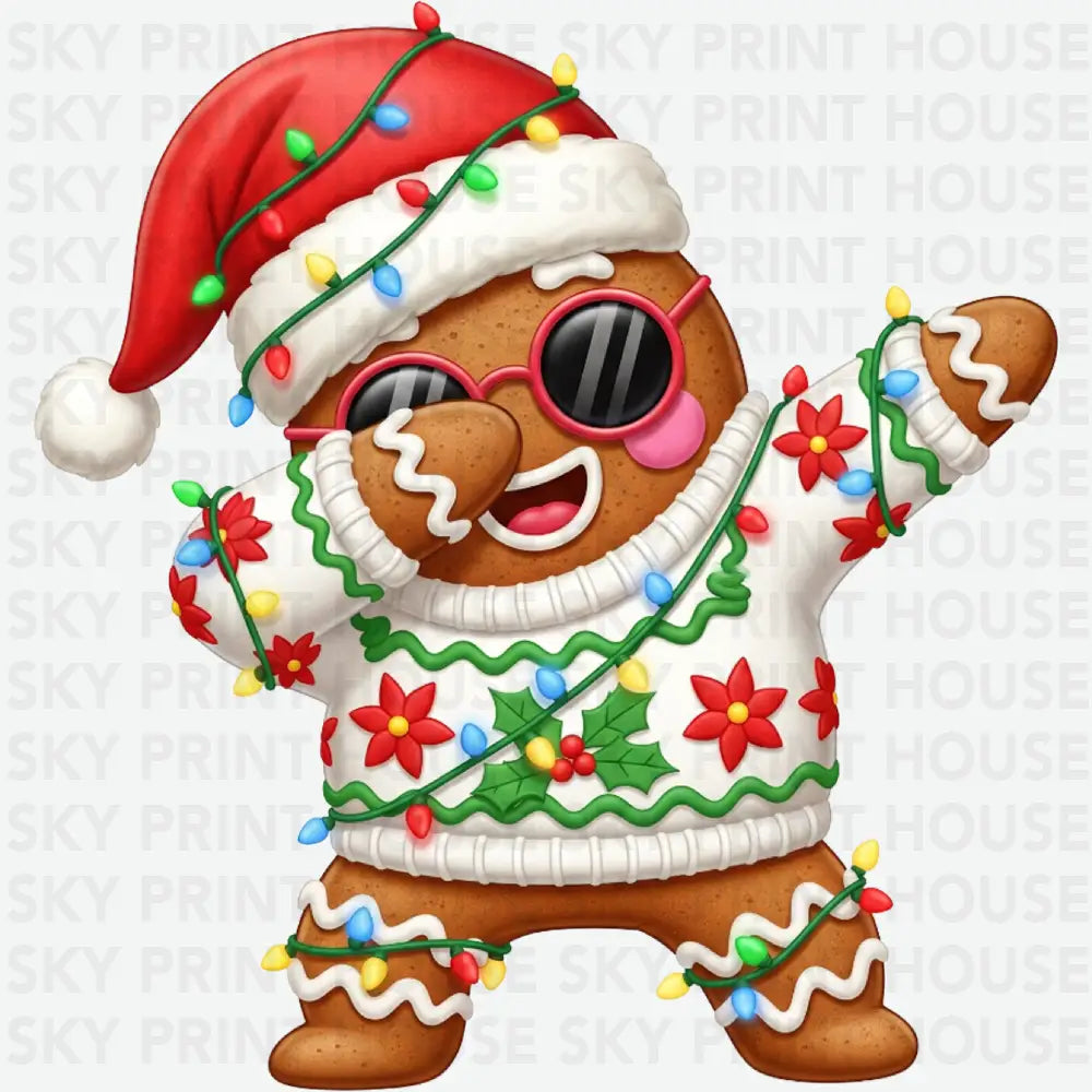 Christmas Gingerbread Man - Christmas Ready to Press DTF Transfer