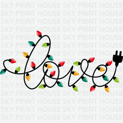 Christmas Lights Love - Christmas Ready to Press DTF Transfer