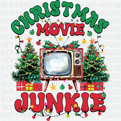 Christmas Movie Junkie - Christmas Ready to Press DTF Transfer