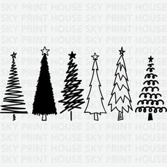 Christmas Trees - Christmas Ready to Press DTF Transfer