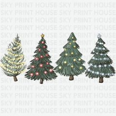 Christmas Trees - Christmas Ready to Press DTF Transfer