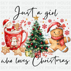 Cozy Christmas Watercolor Design - Christmas Ready to Press DTF Transfer