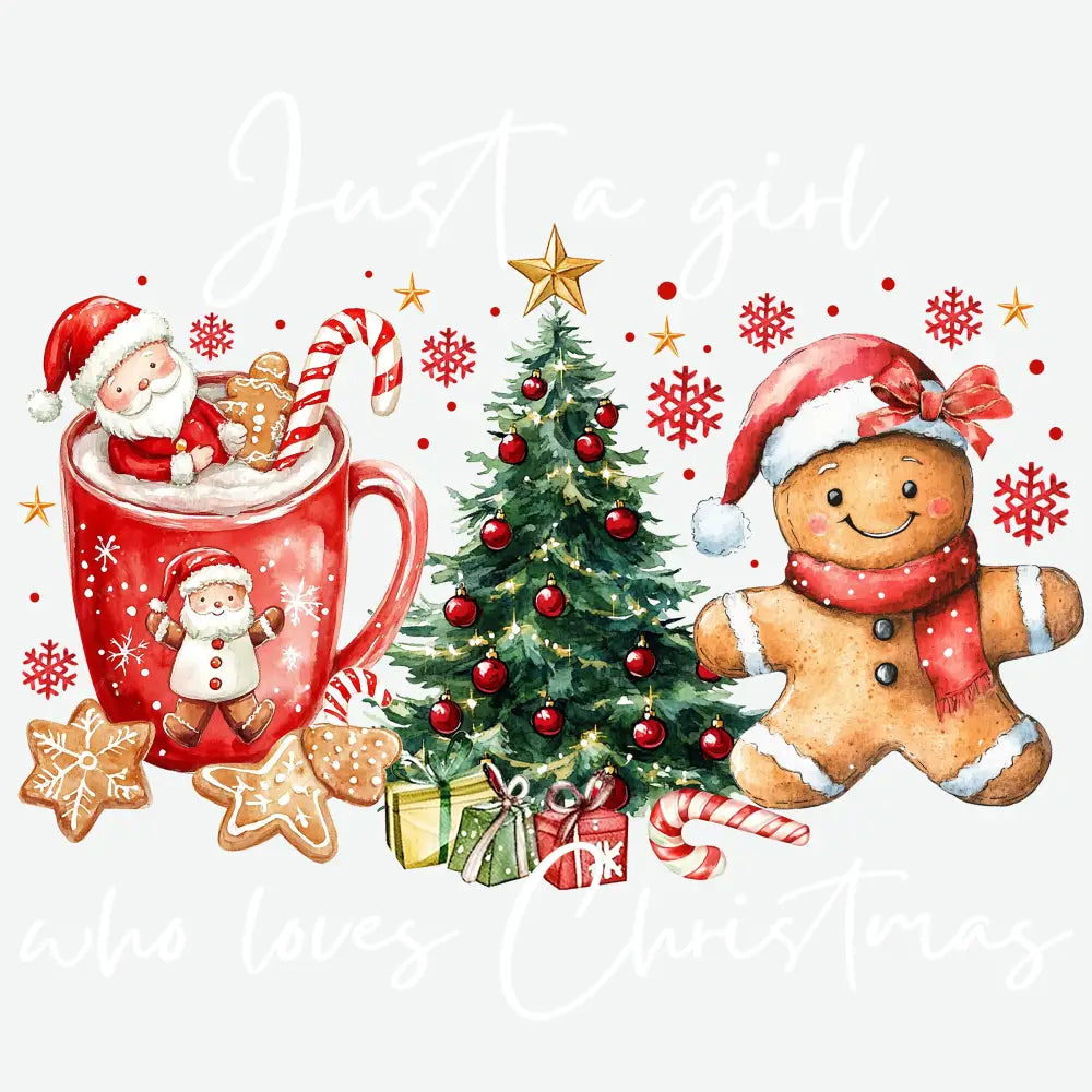 Cozy Christmas Watercolor Design - Christmas Ready to Press DTF Transfer
