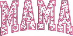 Pink Heart Mama - Embroidery Design