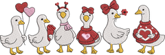 Valentines Day Love Goose - Embroidery Design