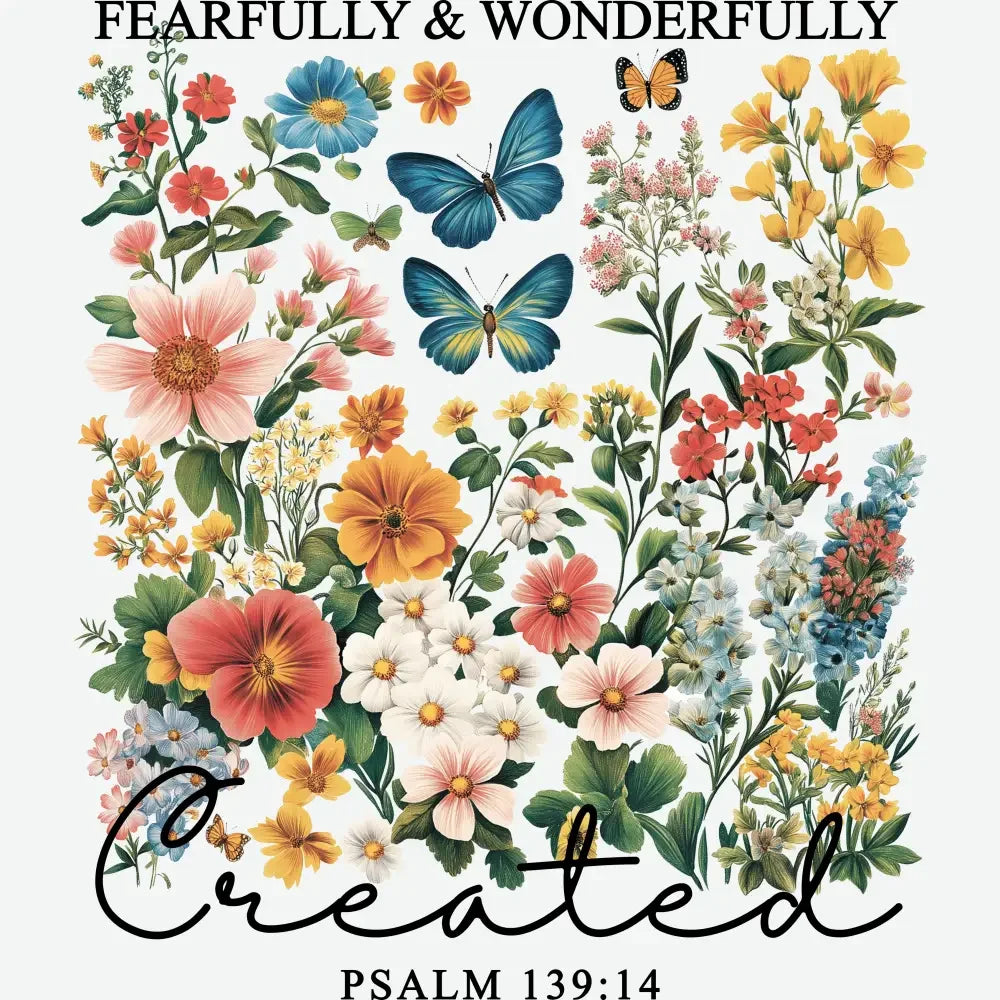 Floral Bible Verse Religious Ready to Press DTF Transfer