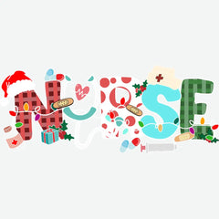 Funny Christmas Nurse - Christmas Ready to Press DTF Transfer