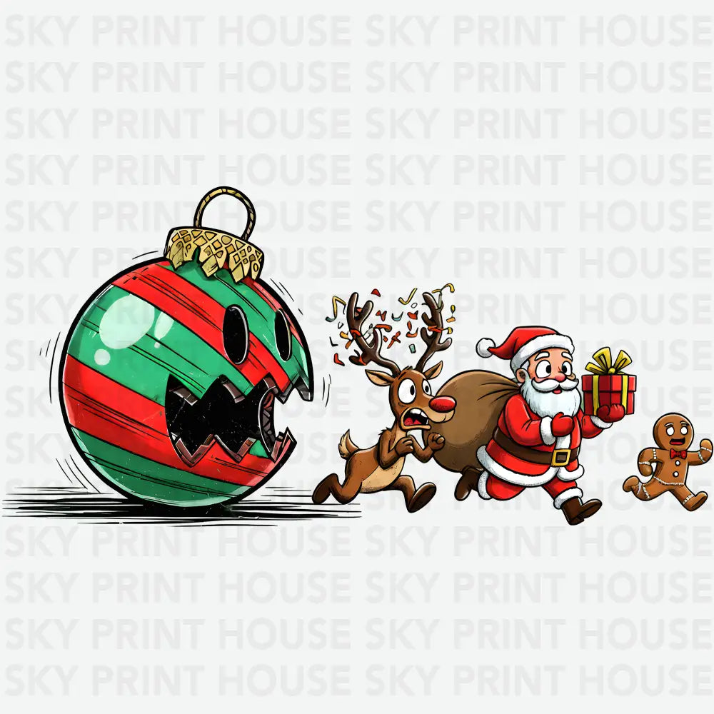 Funny Christmas Ornament Monster - Christmas Ready to Press DTF Transfer