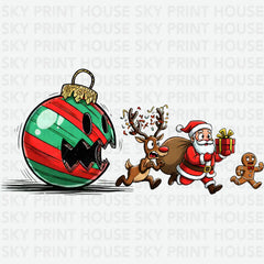 Funny Christmas Ornament Monster - Christmas Ready to Press DTF Transfer