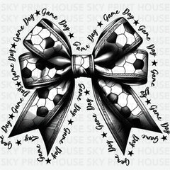 Game Day Soccer Coquette Bow Game Day Ready to Press DTF Transfer