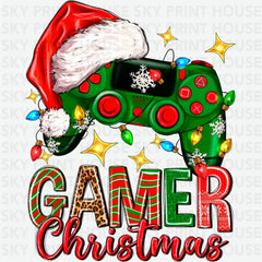 Gamer Christmas - Christmas Ready to Press DTF Transfer