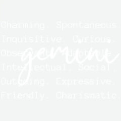 Gemini Qualities Zodiacs And Horoscopes Ready to Press DTF Transfer