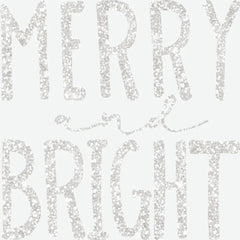 Glitter Merry And Bright - Christmas Ready to Press DTF Transfer
