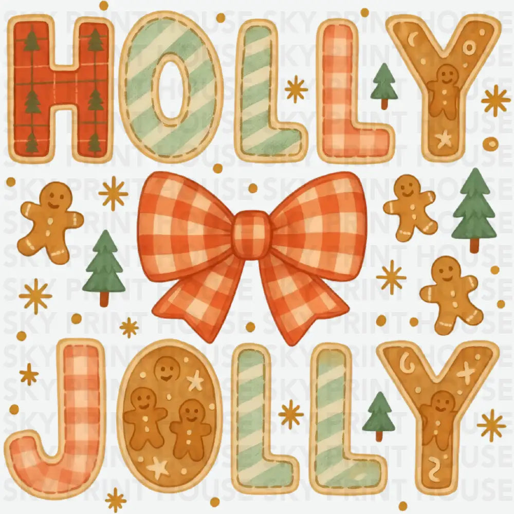 Holly Jolly - Christmas Ready to Press DTF Transfer