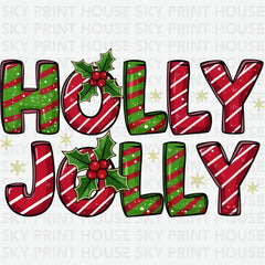Holly Jolly - Christmas Ready to Press DTF Transfer