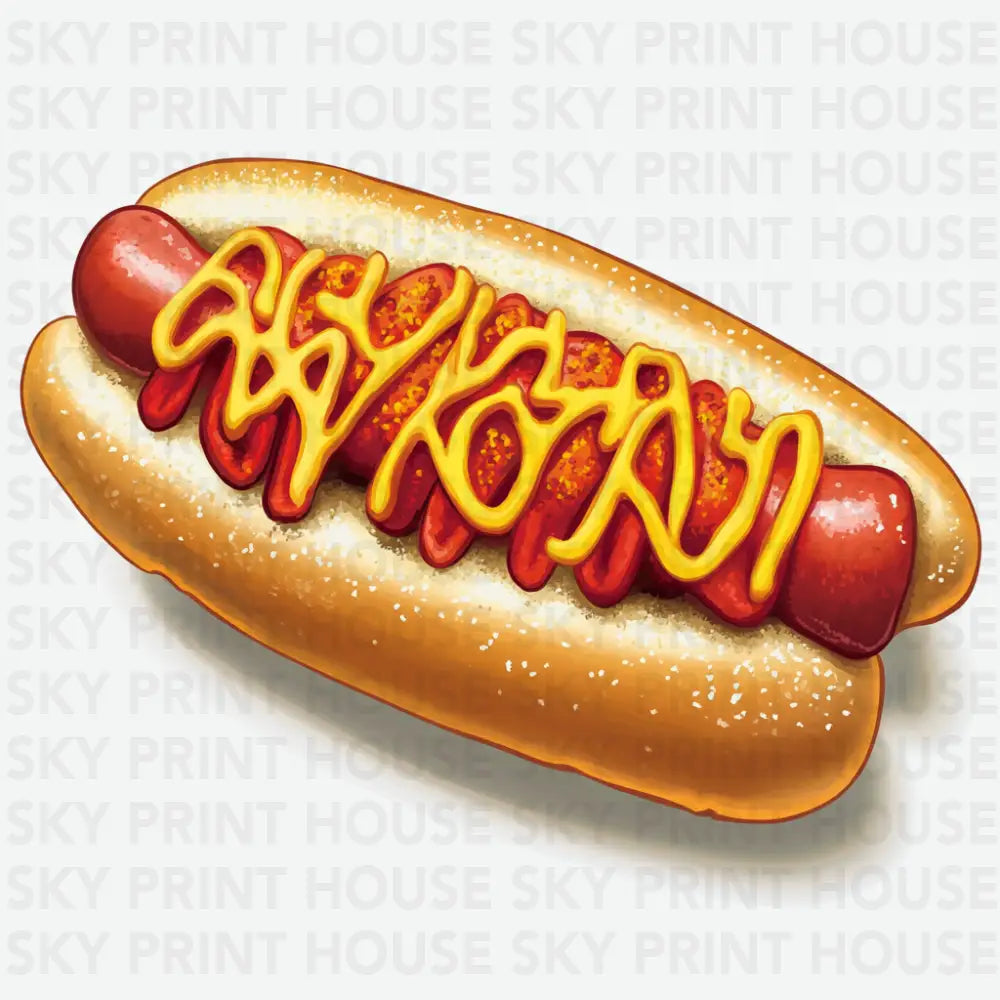 Hotdog Food Ready to Press DTF Transfer