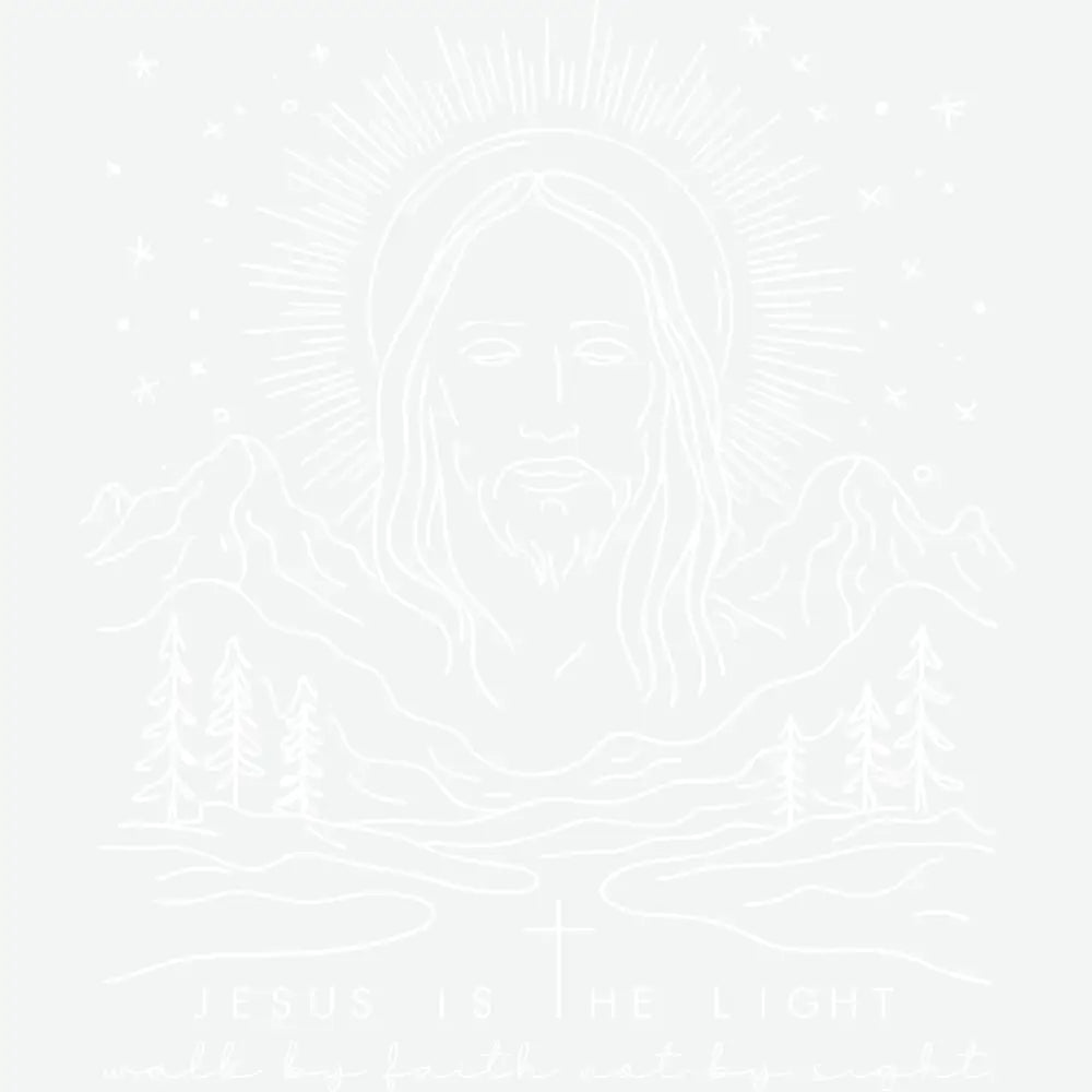 Jesus is the Light Religious Ready to Press DTF Transfer