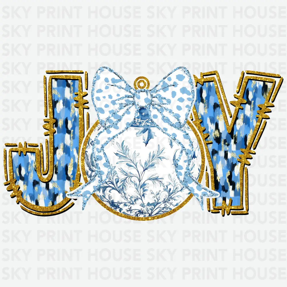 JOY Ornament - Christmas Ready to Press DTF Transfer
