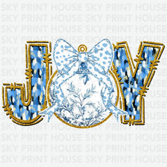JOY Ornament - Christmas Ready to Press DTF Transfer