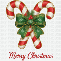 Latch Hook Yarn Faux Candycane Christmas - Christmas Ready to Press DTF Transfer