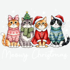 Meowy Christmas - Christmas Ready to Press DTF Transfer
