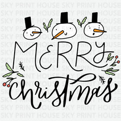 Merry Christmas Hand Lettered - Christmas Ready to Press DTF Transfer
