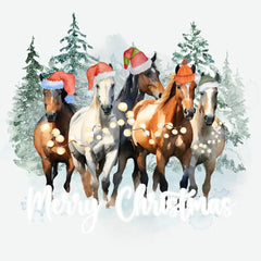 Merry Christmas Horses - Christmas Ready to Press DTF Transfer