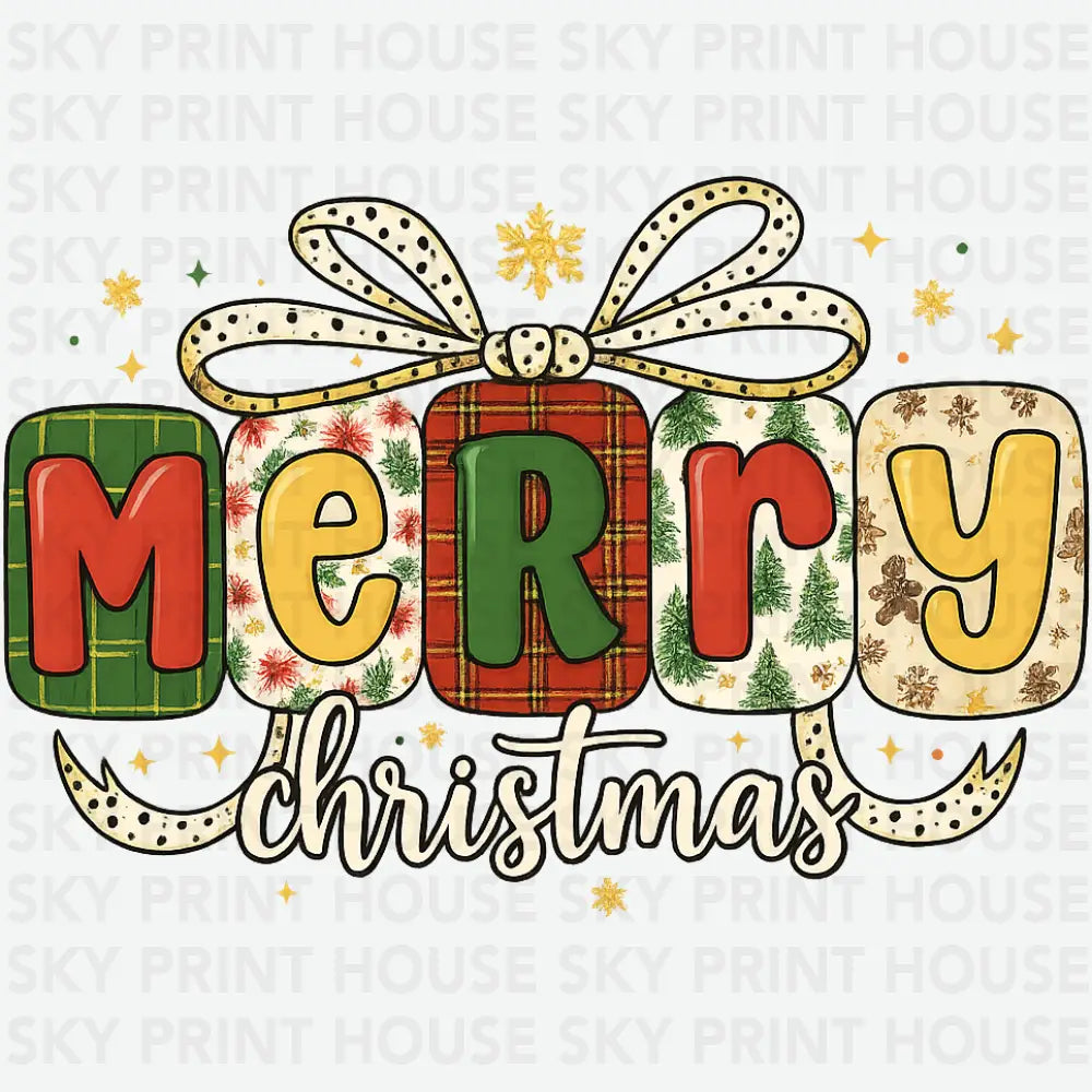Merry Christmas - Christmas Ready to Press DTF Transfer