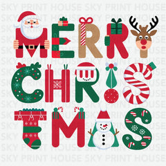 Merry Christmas - Christmas Ready to Press DTF Transfer
