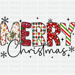 Merry Christmas - Christmas Ready to Press DTF Transfer