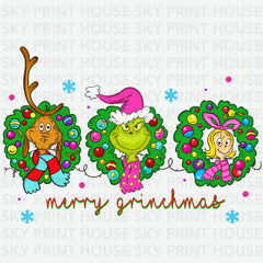Merry Christmas Trio Design – Christmas Ready to Press DTF Transfer