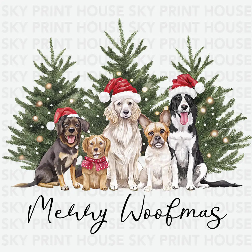 Merry Woofmas - Christmas Ready to Press DTF Transfer