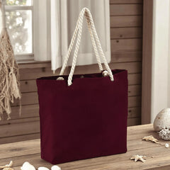 Beach Tote Bag – Custom Cotton Rope Handle Bag