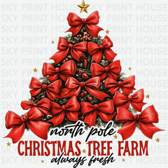 North Pole Christmas Tref Farm Always Fresh - Christmas Ready to Press DTF Transfer
