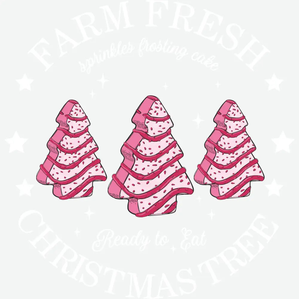 Pink Farm Fresh Christmas Tree - Christmas Ready to Press DTF Transfer