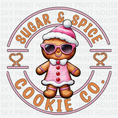 Pink Gingerbread Cookie - Christmas Ready to Press DTF Transfer