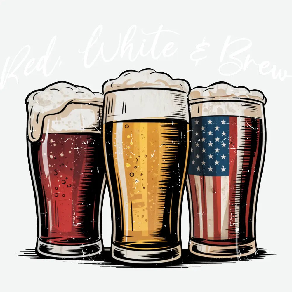 Red White Brew 4th of July Ready to Press DTF Transfer