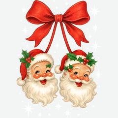 Santa Bow - Christmas Ready to Press DTF Transfer