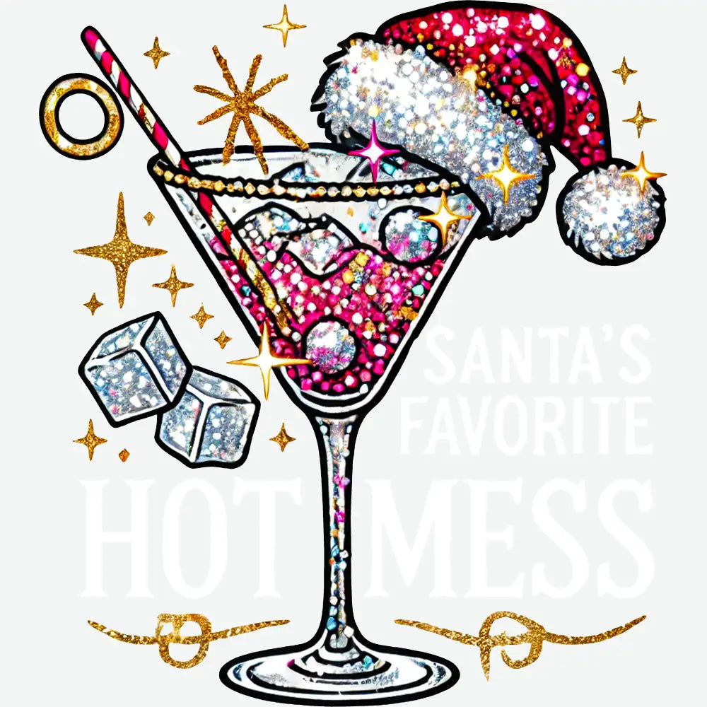 Santa’s Favorite Hot Mess - Christmas Ready to Press DTF Transfer