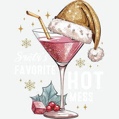 Santa’s Favorite Hot Mess - Christmas Ready to Press DTF Transfer