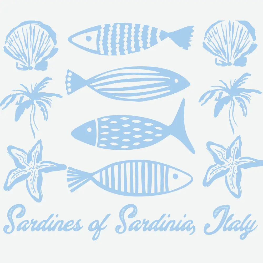 Sardines of Sardinia Italy Summer Ready to Press DTF Transfer