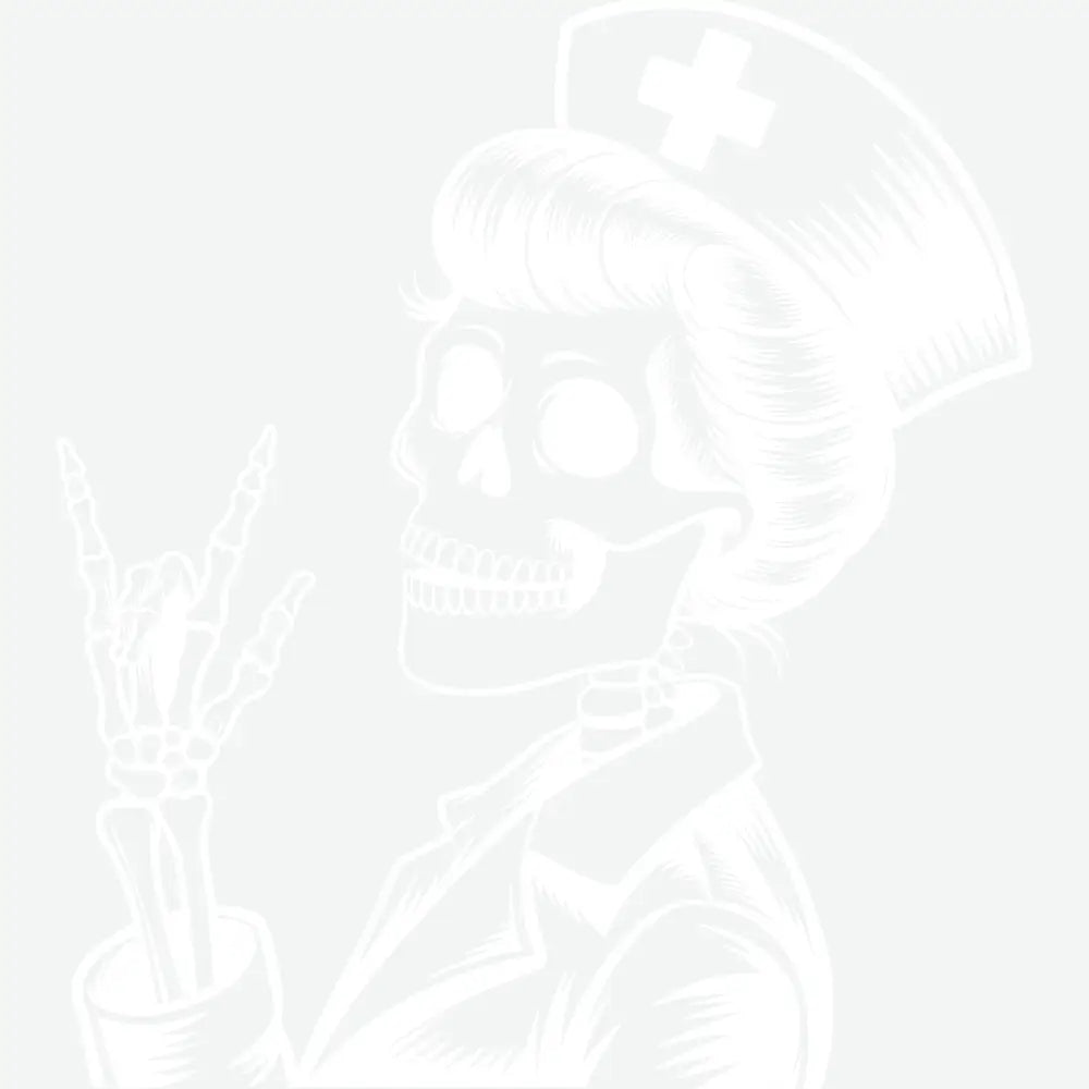Skeleton Nurse Halloween Ready to Press DTF Transfer