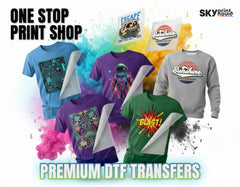 Custom DTF Transfers By Size - Custom DTF Upload