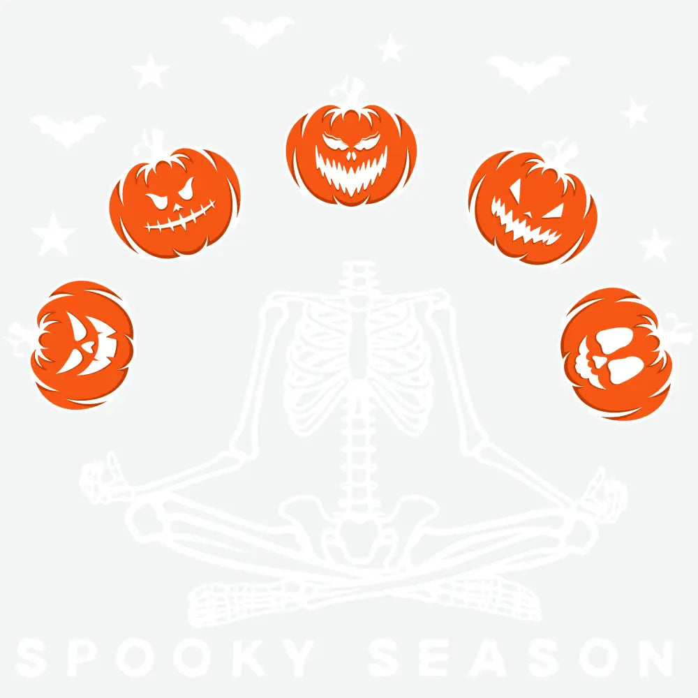 Spooky Season Yoga Skeleton – Halloween Ready to Press DTF Transfer