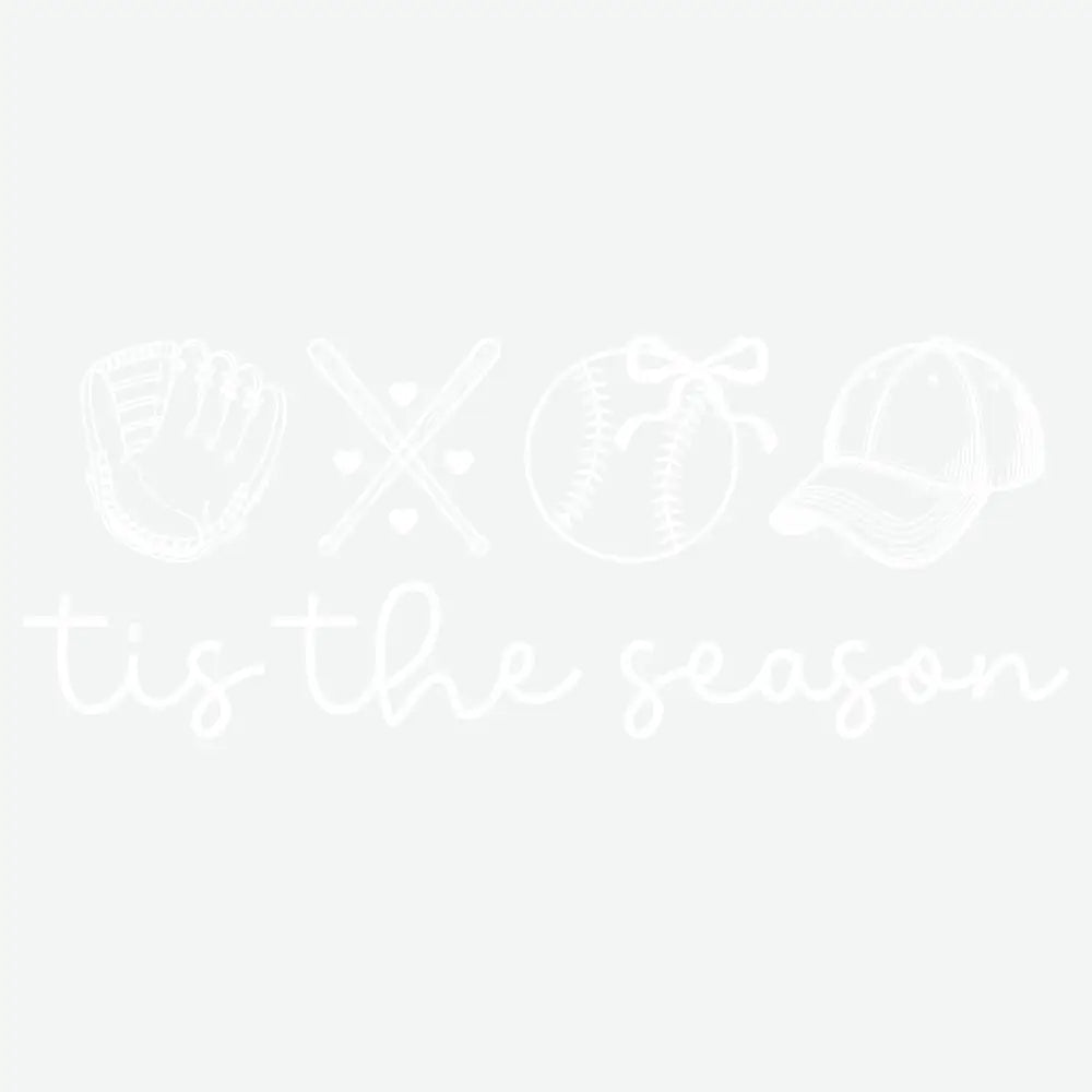 Tis The Season Baseball Elements Game Day Ready to Press DTF Transfer