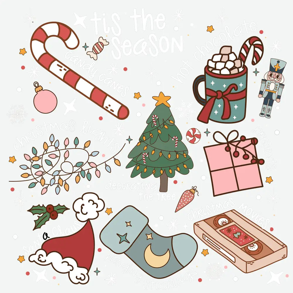 Tis The Season Christmas - Christmas Ready to Press DTF Transfer