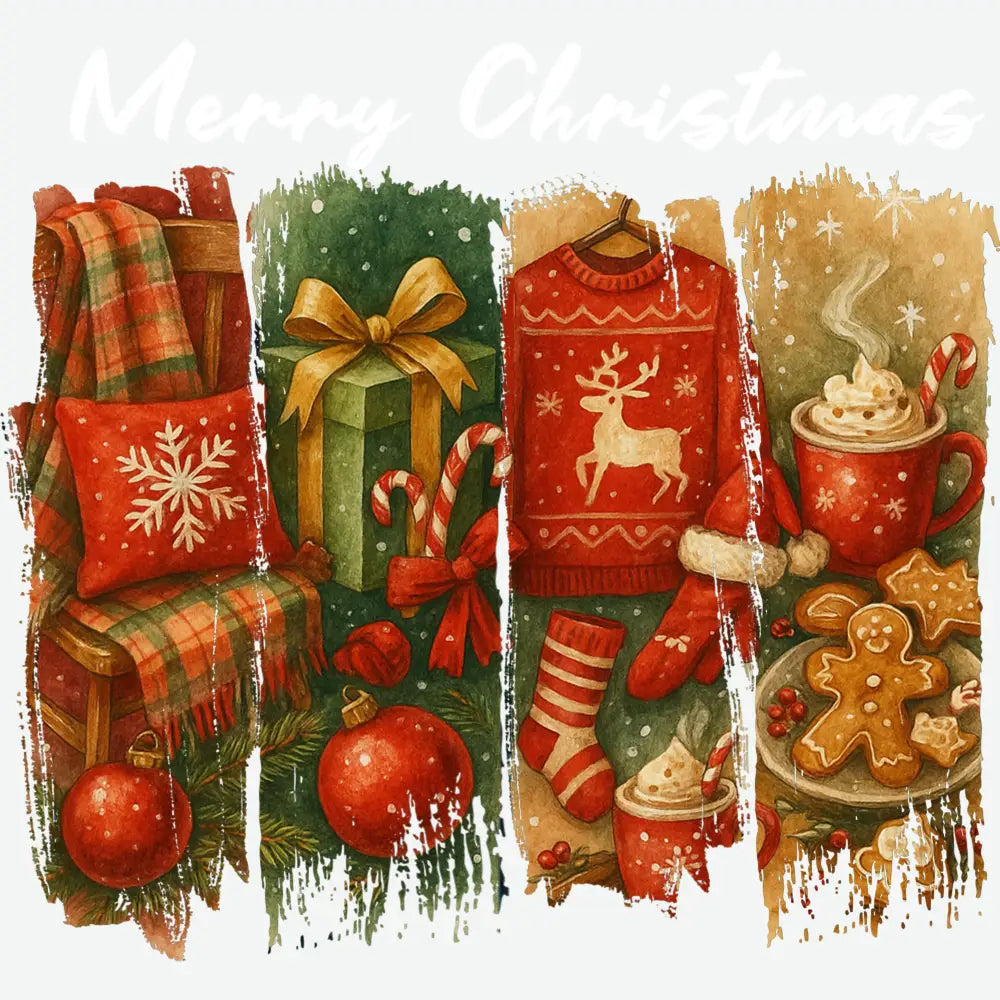 Vintage Merry Christmas - Christmas Ready to Press DTF Transfer