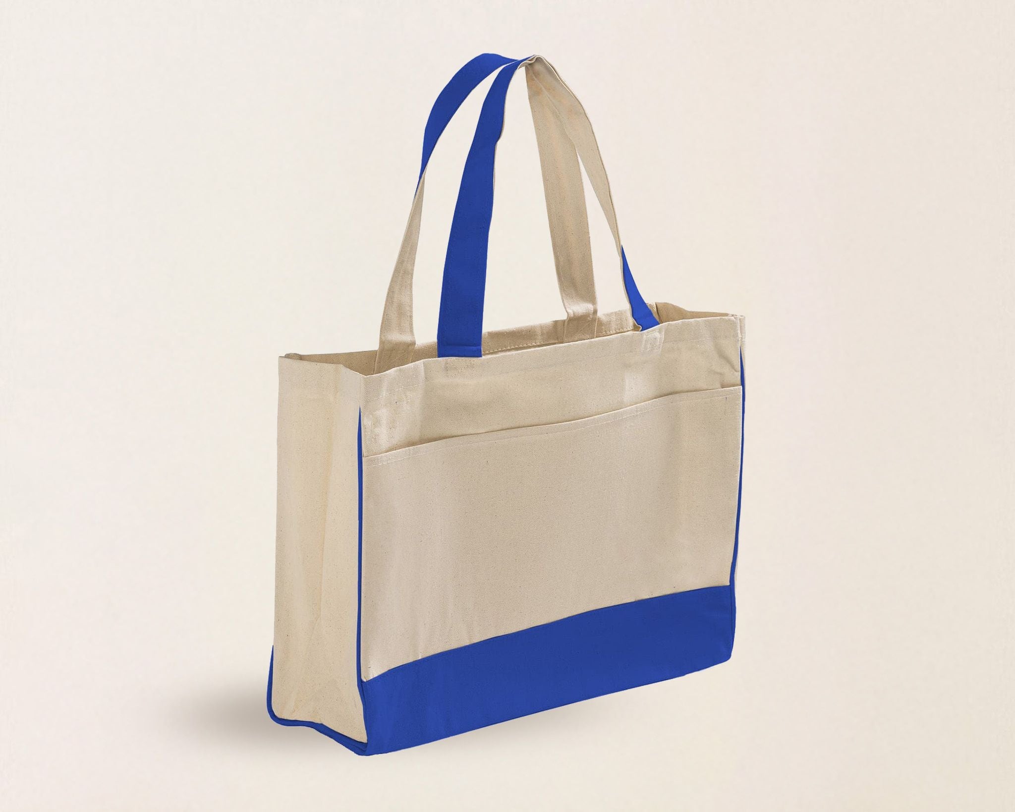 Blank Stylish Canvas Tote Bag — 12oz Cotton | Two-Tone