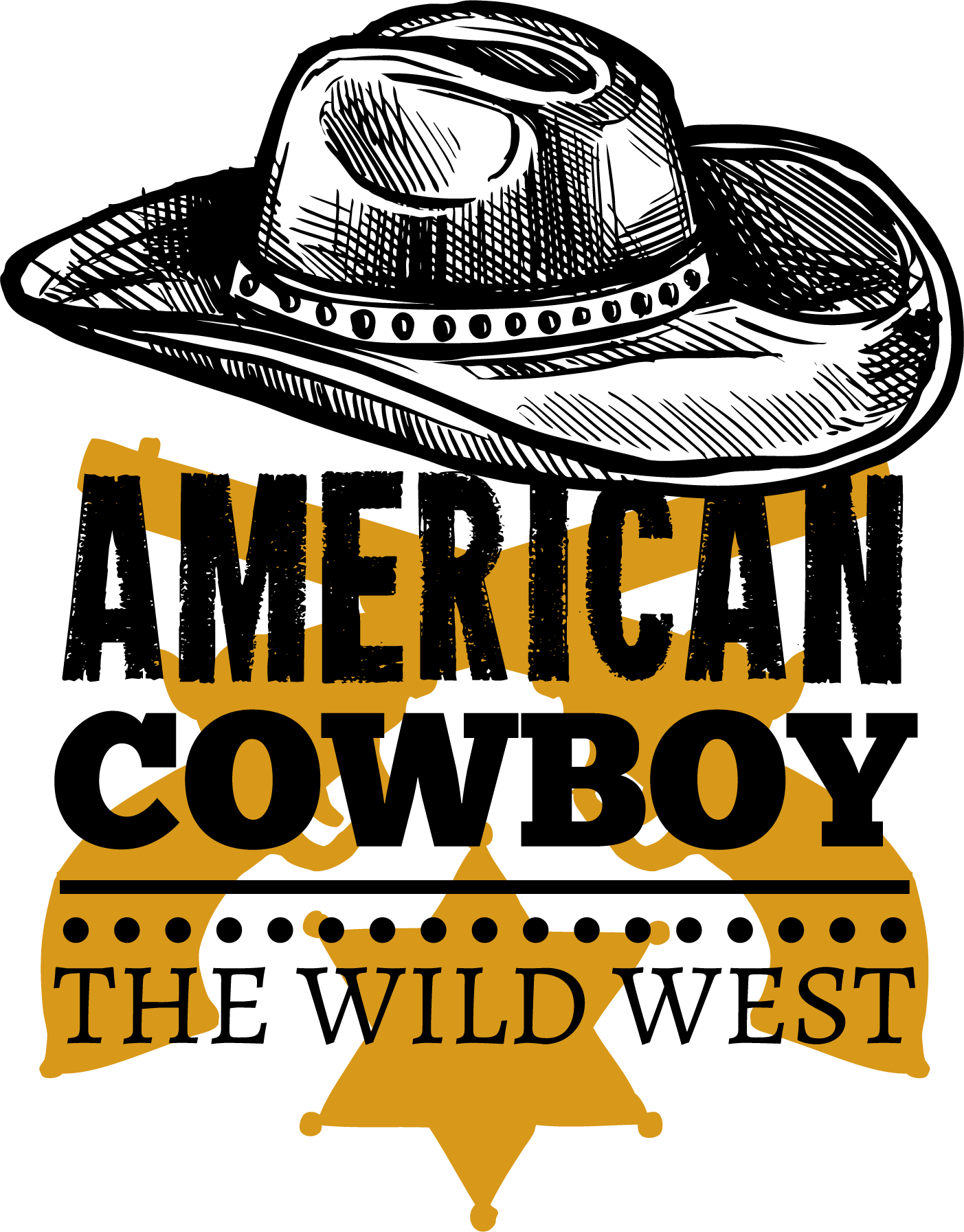 American Cowboy Wild West - Rodeo Ready to Press DTF Transfer